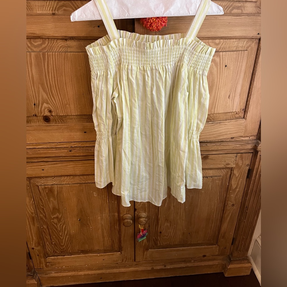 Tyler Boe striped top